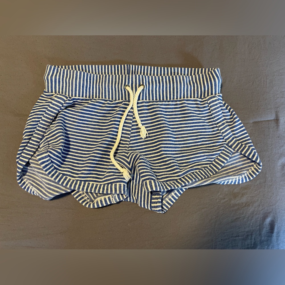Blue stripped beach shorts